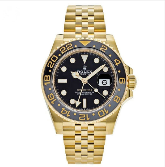 Rolex GMT Master - 40mm - Stainless Steel - Yellow Gold Black Dial Jubilee