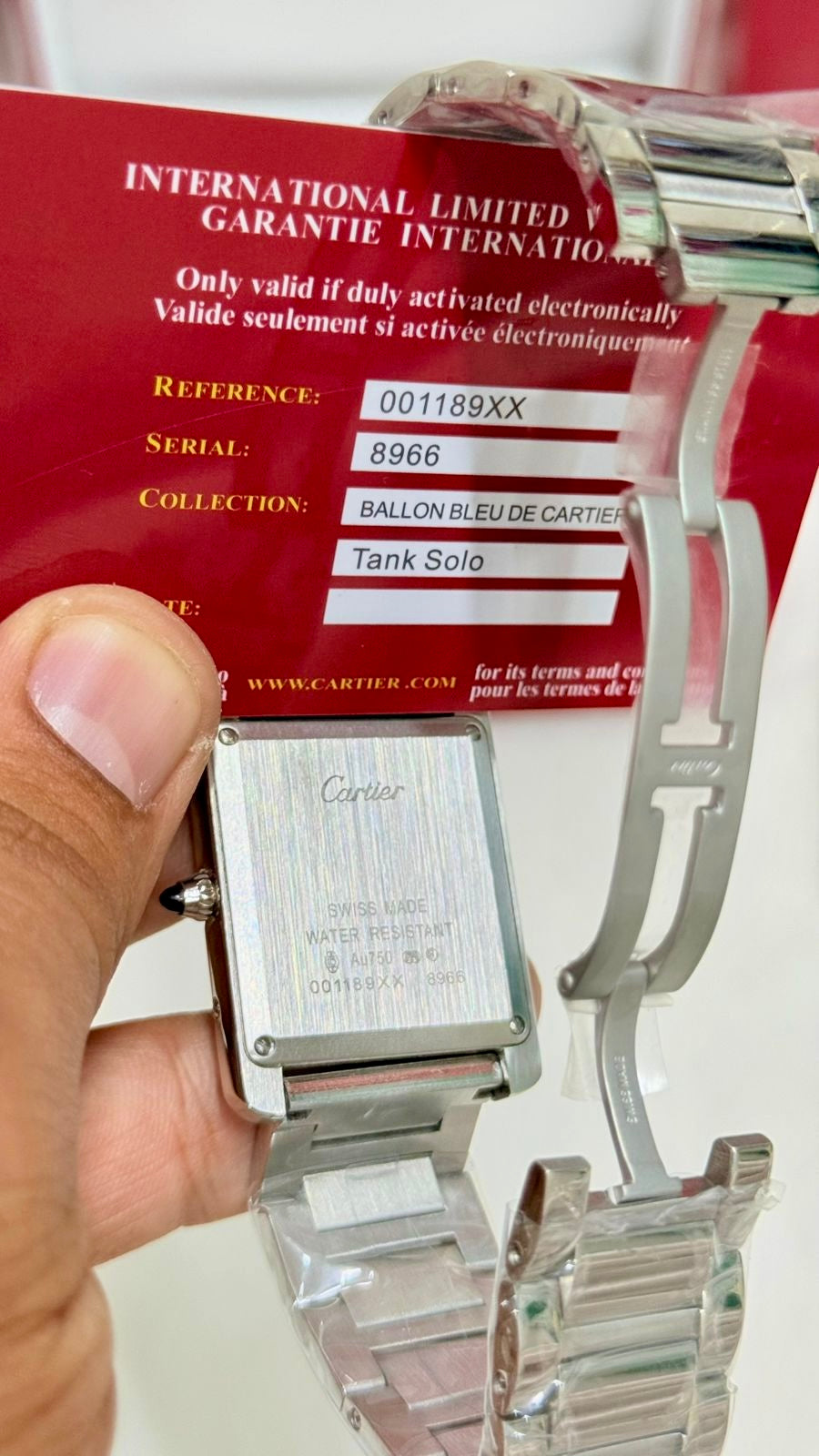 Cartier Tank Must(Green lacquered dial) Clone'