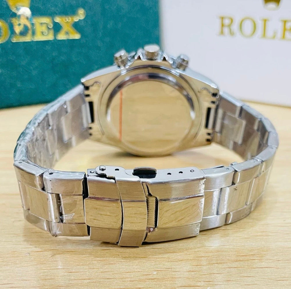 Rolex Daytona - Oyster Chain - Silver (Black)