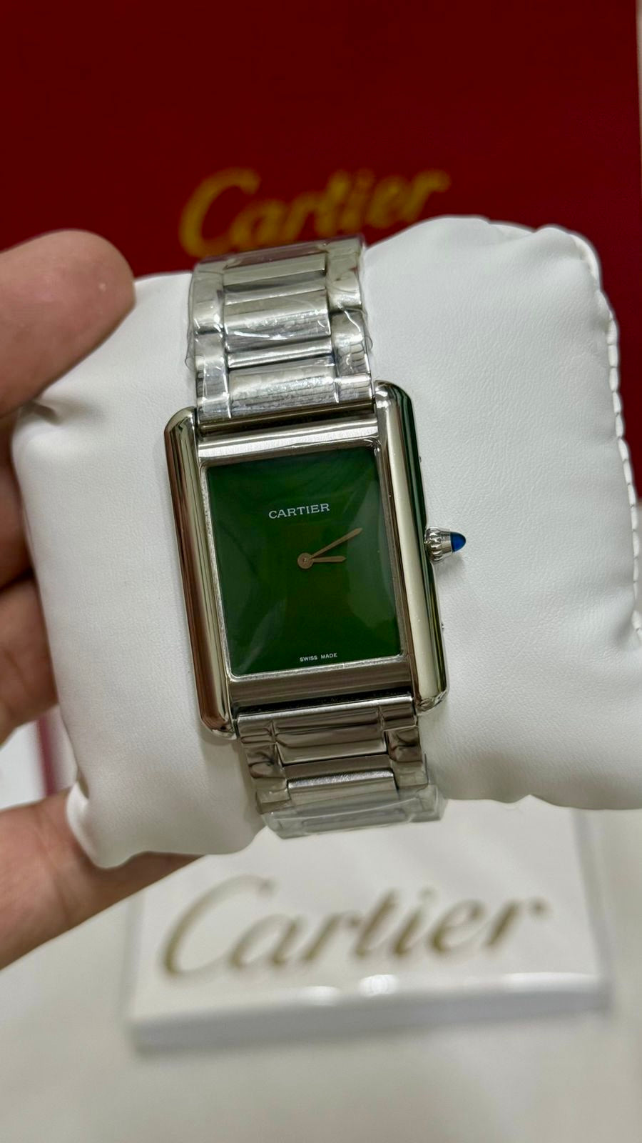 Cartier Tank Must(Green lacquered dial) Clone'