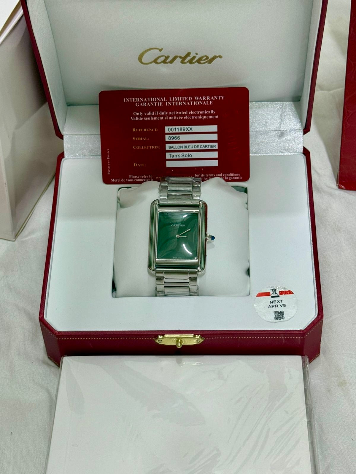 Cartier Tank Must(Green lacquered dial) Clone'